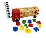 Деревянная логическая игрушка Машина 141-1017С