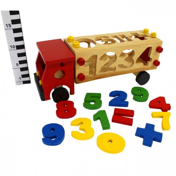 Деревянная логическая игрушка Машина 141-1017С