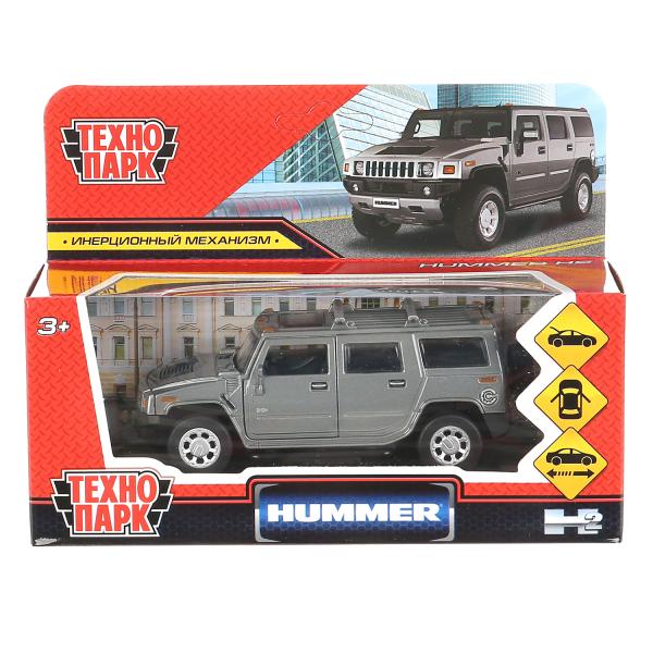 Модель HUM2-12GY Hummer H2 темно-серый Технопарк  в коробке