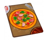 Деревянная липучка пицца с колбасой 30201