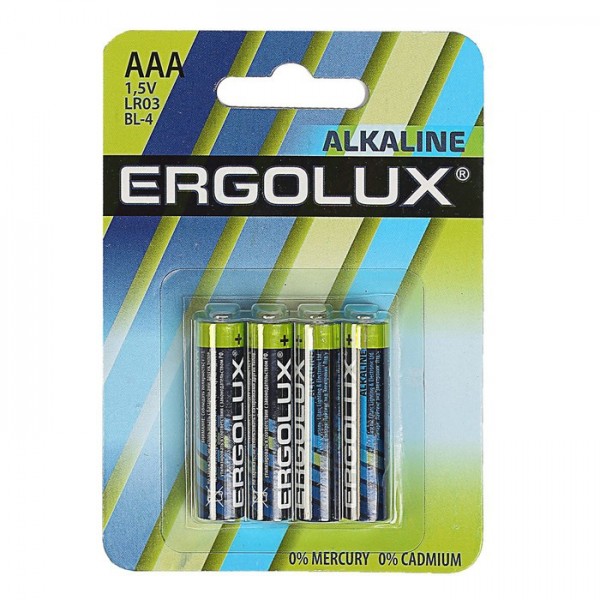 Элемент питания 12865 LR 3 Ergolux 3+1xBL (40/960) / цена за 1 шт /