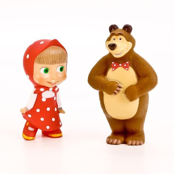 Набор резиновых игрушек для ванны 3R-35RMM Маша и Медведь в сетке