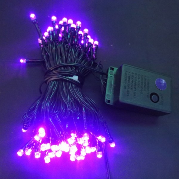 Электрическая гирлянда Нить 100л LED 8 реж 8,5м 141-1762H Фиолет 