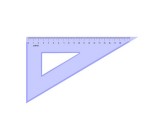 Треугольник пластик 18см 30* прозрачный тонированный СТАММ ТК49