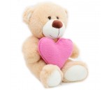 Мягкая игрушка Мишка Берни с розовым флисовым сердцем 22/30 см 0641822-33