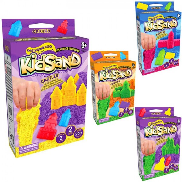 Набор для творчества Кинетический песок KidSand в коробке 200 г 2 цвета /АльянсТрест/